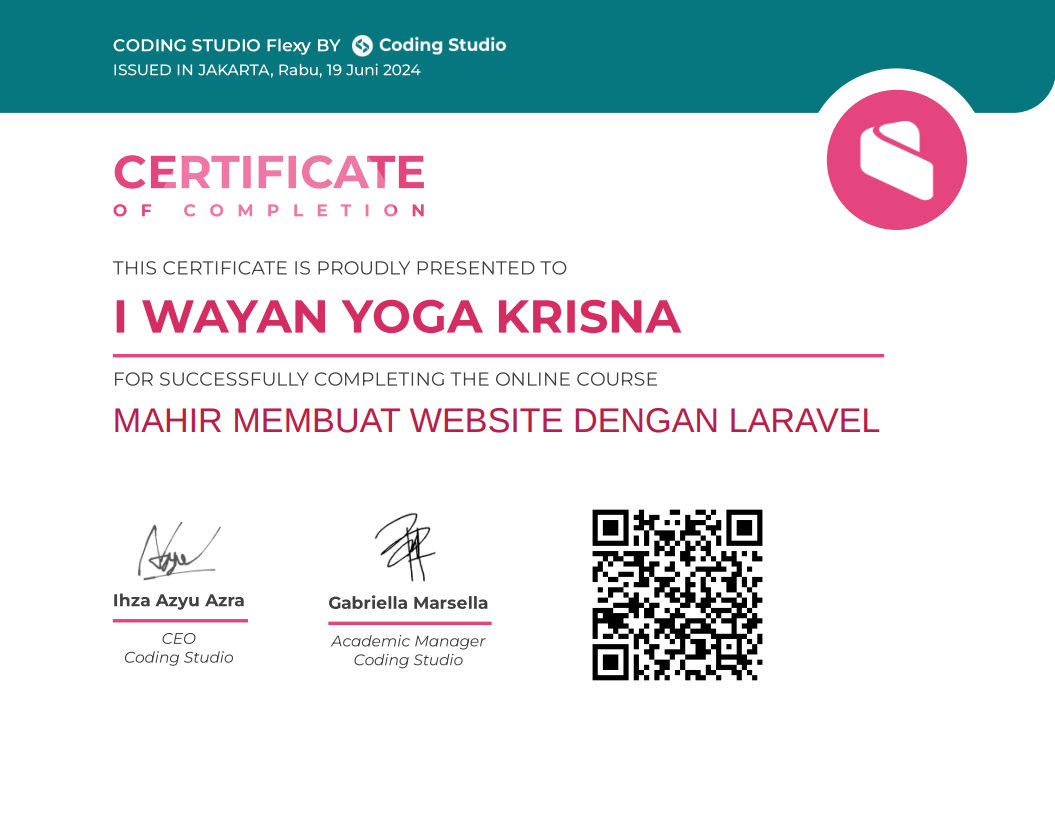 Laravel Web Development Certificate