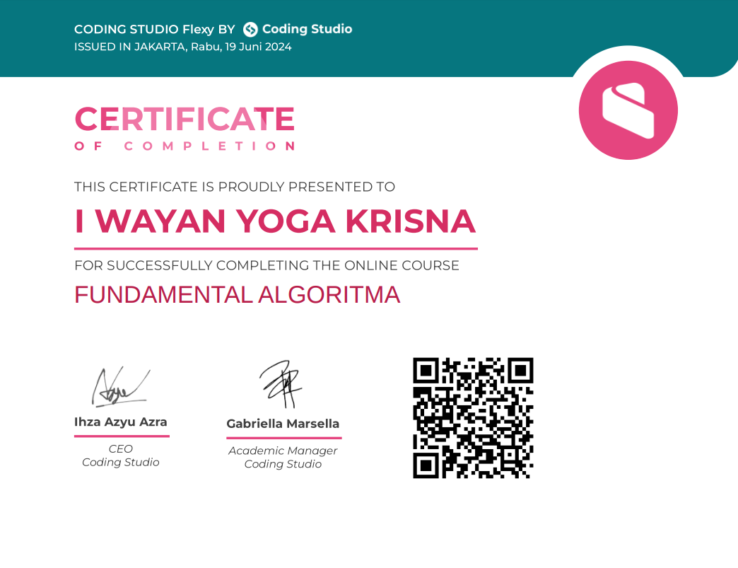 Algorithm Fundamentals Certificate